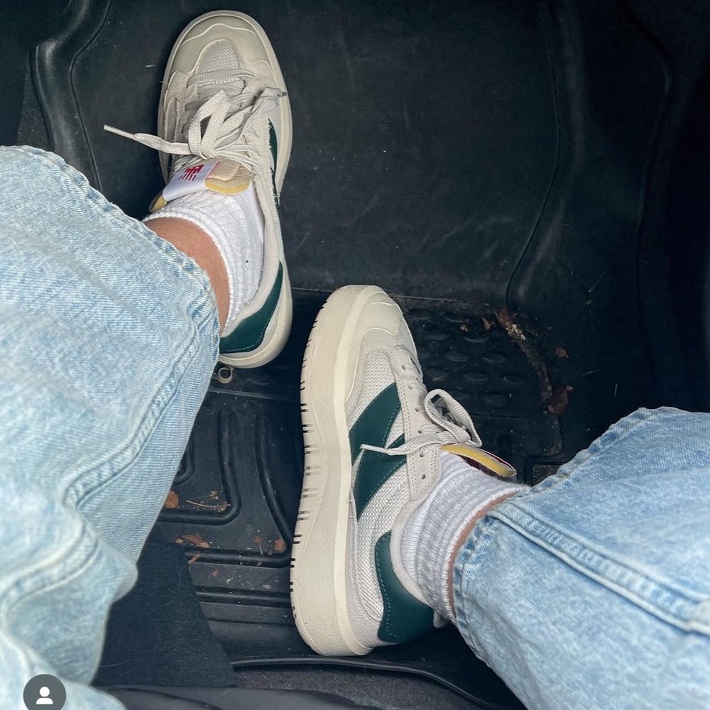 New Balance CT302 Cream and Dark Green Sneakers